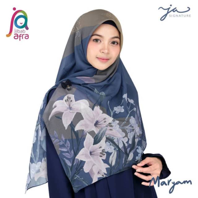 Hijab voal premium - printing - kerudung segi empat - jilbab Afra signature - daily hijab - scraf
