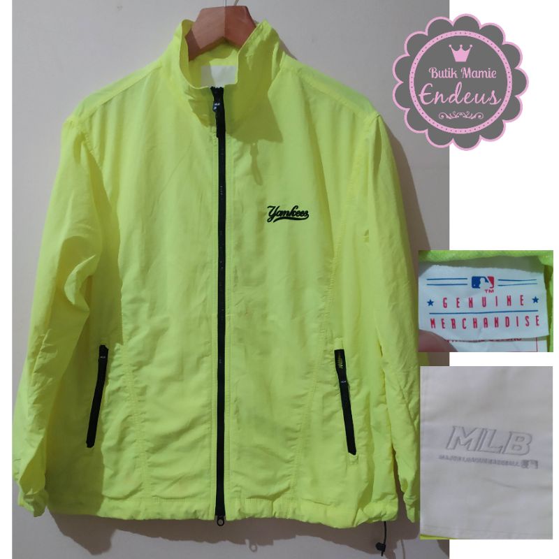 JAKET SPORT RUNNING MLB SIZE L WARNA KUNING STABILO