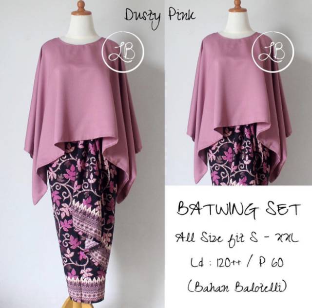 SET BATWING / KEBAYA JUMBO / KEBAYA KUTUBARU