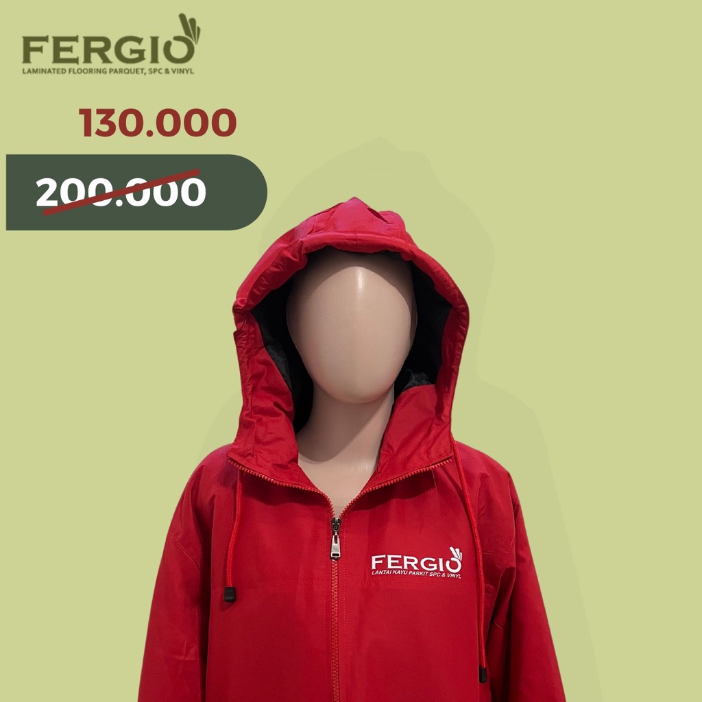 FERGIO - Jaket Parasut Pria Dewasa | Hoodie Waterproof