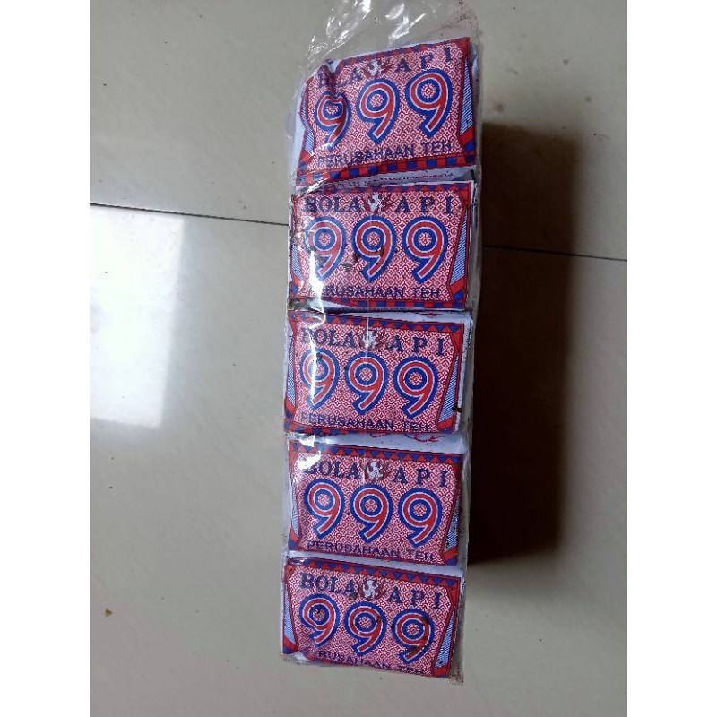 

Teh 999 Teh Bola Api 999 Teh Murni Teh Enak Teh Sedap (1 Bungkus isi 10 pcs)
