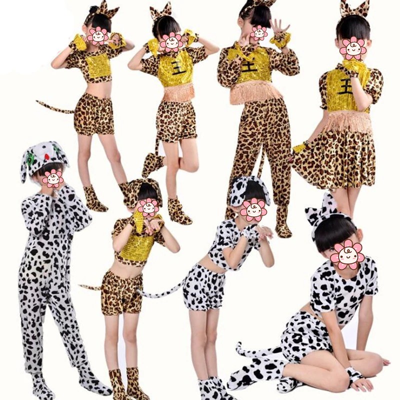 INDORETAIL | Fashion Bayi & Anak | Kostum Anak Anak Macan Tutul Cetak Kucing Cosplay Kostum Anak