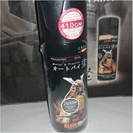 Samurai Paint&amp;Pylox&amp;Cat Semprot Flat Black &amp; Hitam Doff 109A