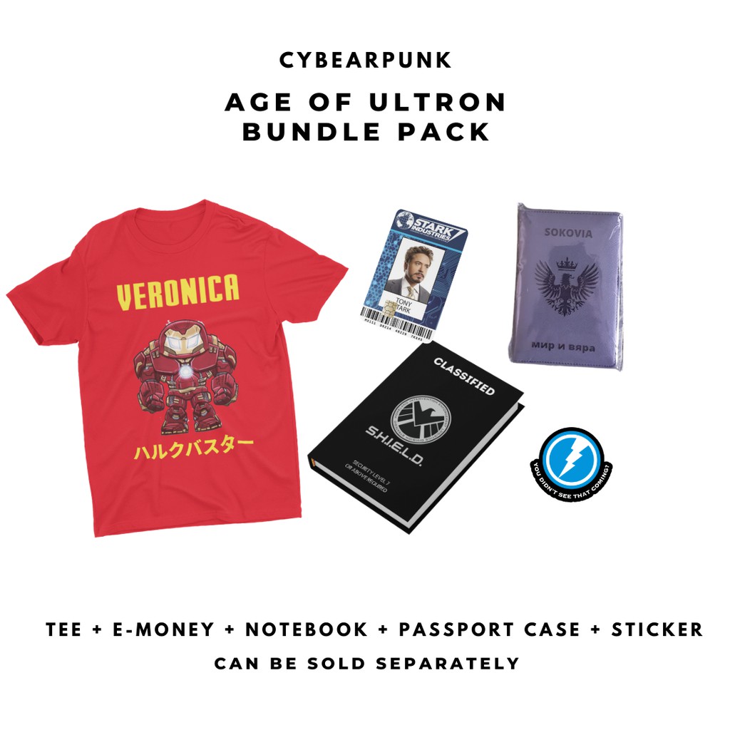 

Age of Ultron Bundle Pack (Kaos + Uang Elektronik + Buku Tulis + Sampul passport)