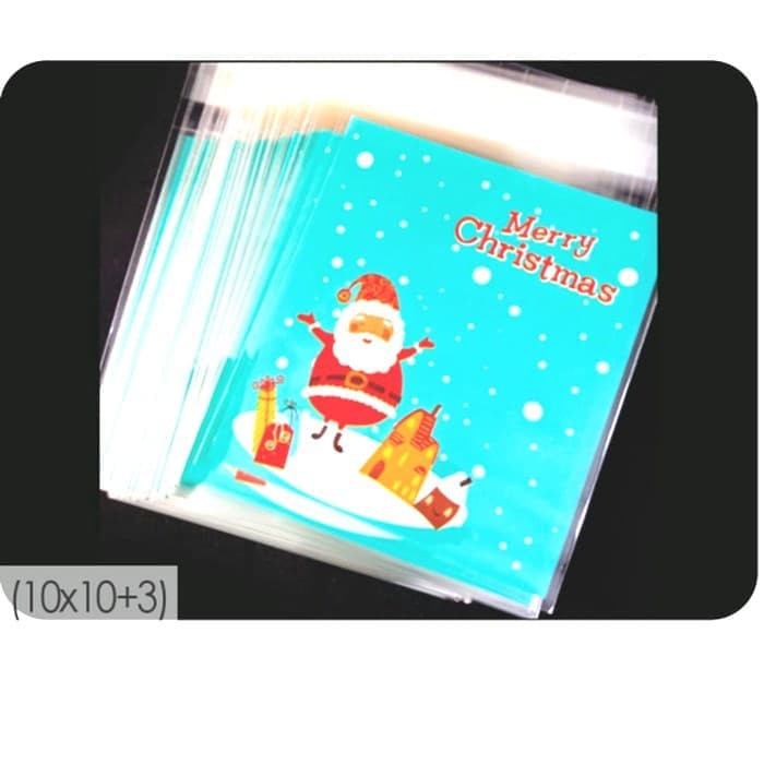 

Kemasan Plastik Kue Candy Cookies Bag Gift Natal Merry Christmas Santa fancy cantik vintage dekorasi kado gift box bingkisan parcel hampers