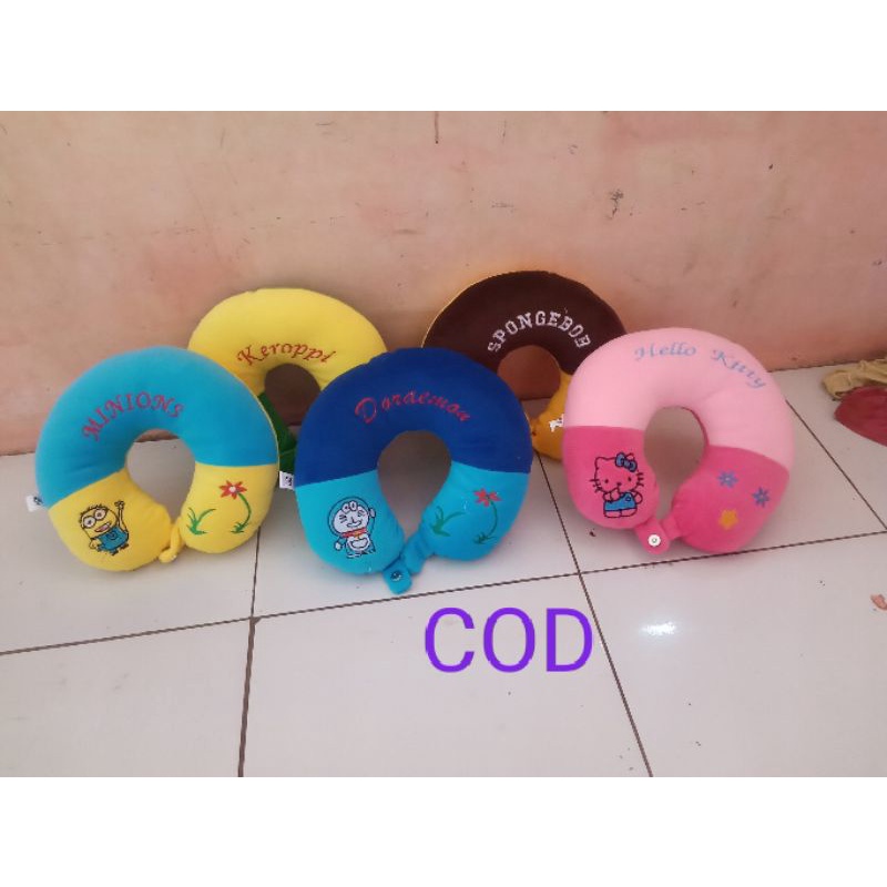 bantal leher bahan pelboa lembut