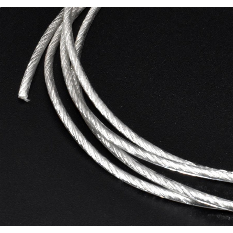 1 meter soft Litz wire OD 1.8mm Single strand 140 cores Single crystal copper Silver Plated core Litz cable earphone upgrade cable