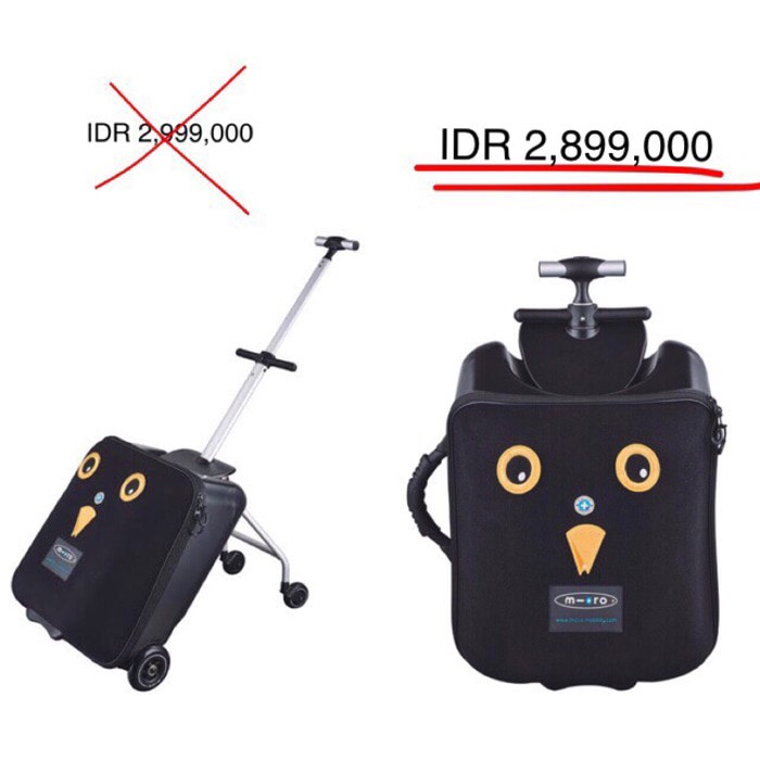 micro lazy luggage black