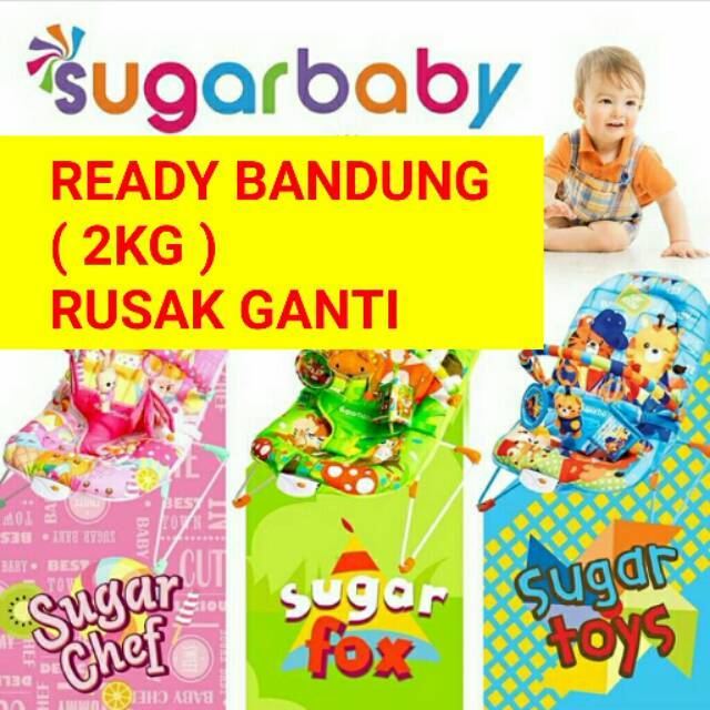 Bouncer Bayi sugar baby kursi getar bayi  fox chef toys kursi duduk bayi ayunan bayi bouncher