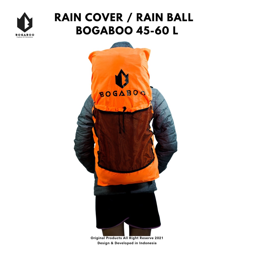 Coverbag bogaboo seri rain ball 45 up 60 L waterproof - rain cover - raincover - sarung tas - penutup tas - dust bag - waste pocket - rubbish pocket - trAsh bag KERIL GUNUNG