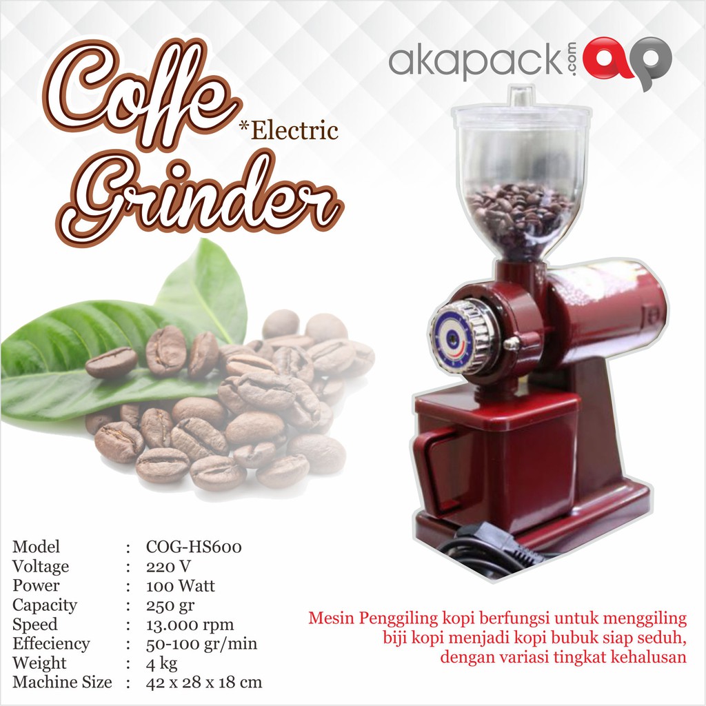 Mesin Grinder Kopi COG HS-600 FOMAC / Grinder Kopi