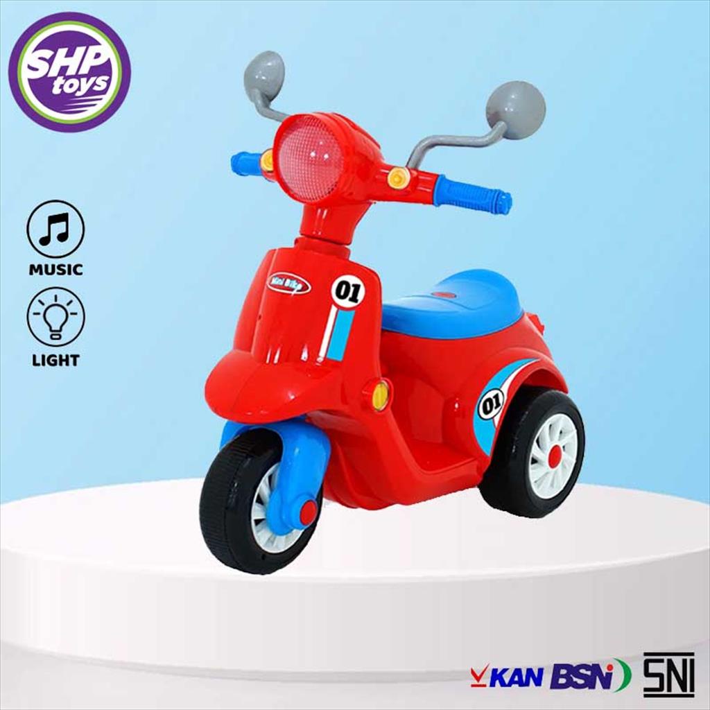 Mainan Anak Sepeda Vespa SHP Dinaikin/ Sepeda Vespa Anak MB691