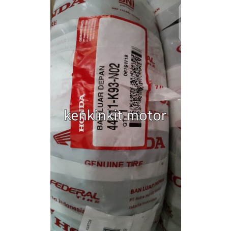 [DIJAMIN ASLI] BAN SCOOPY 2017 DEPAN - HONDA 100/90 - 12 TUBELESS [ORIGINAL HONDA]