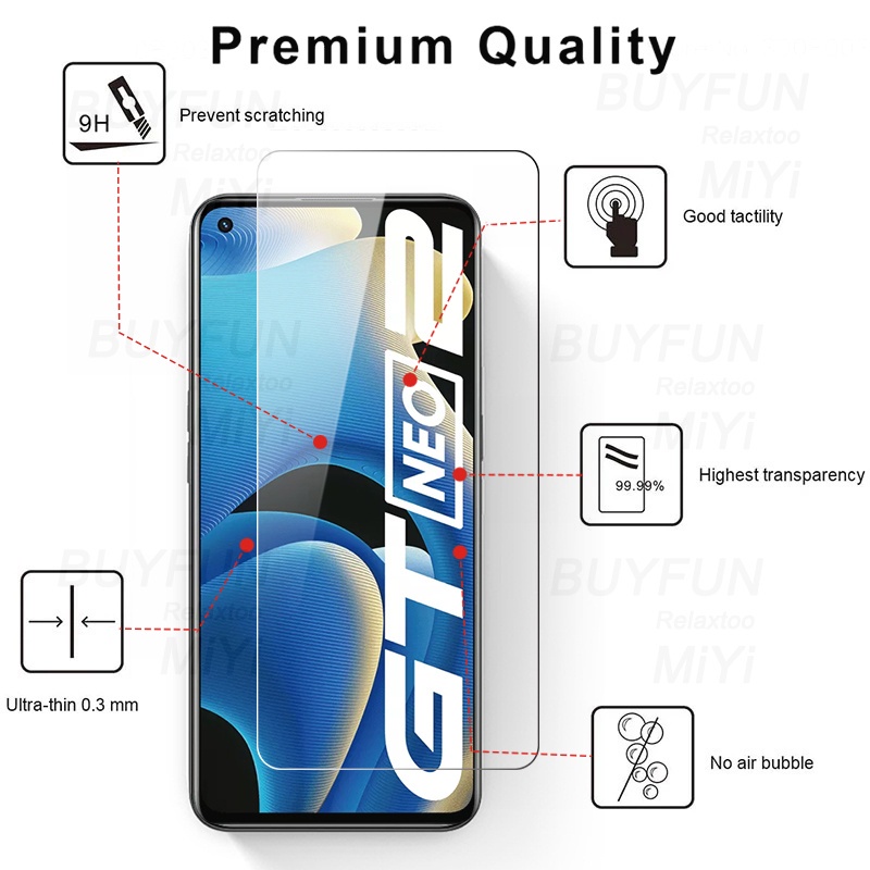 Pelindung Layar Tempered Glass Realme GT Neo 2 Paket 2 in 1