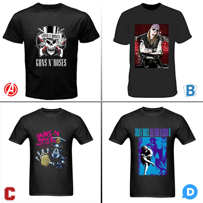 Kaos GUNS N ROSES GNR Slash AXL Rose