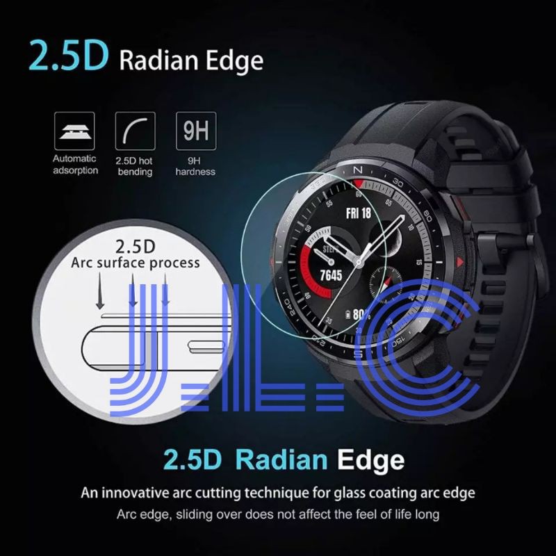 Tempered Glass Anti Gores Kaca Watch Screen Guard Honor Watch GS Pro Pelindung Layar Jam Tangan
