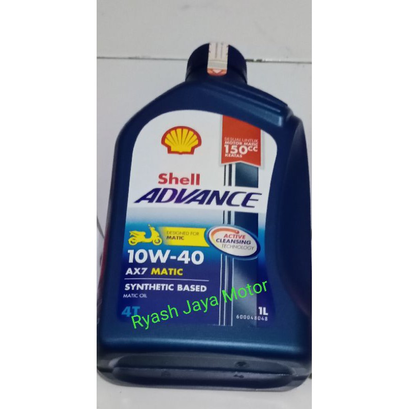 oli shell Ax7 Matic 10-40 1ltr for n-max/ Vario 150/ x-max