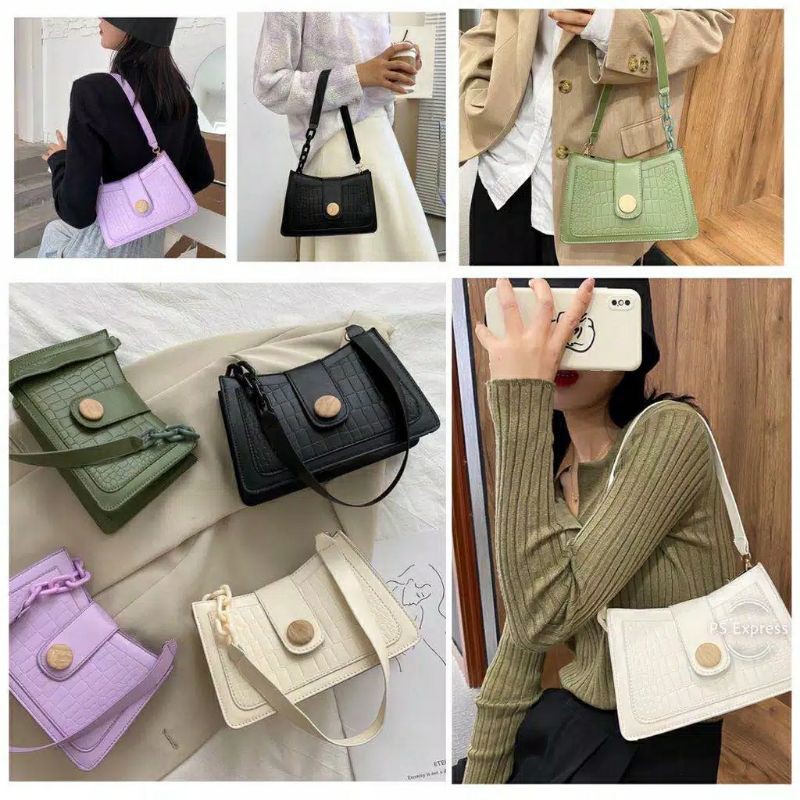 HF LONI QUEEN - TAS WANITA SHOULDERBAG RANTAI ELEGAN