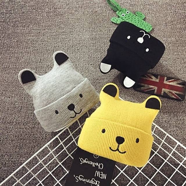 TOPI BAYI TOPI KUPLUK RAJUT TELINGA  TOPI RAJUT UNISEX KUPLUK KEREN