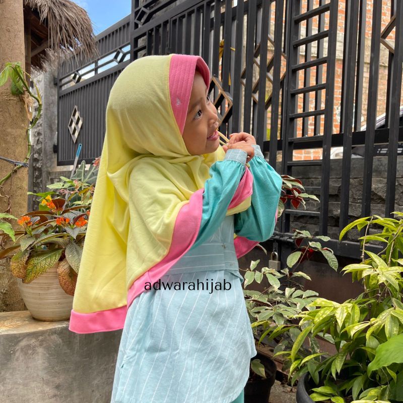 Jilbab Instan Anak TK / Jilbab Pet Kaos Usia Balita Kualitas Premium