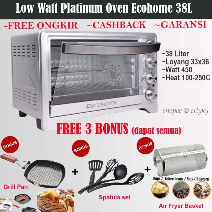 Low Watt Electric Oven Platinum Ecohome EOP-888 - Oven Listrik