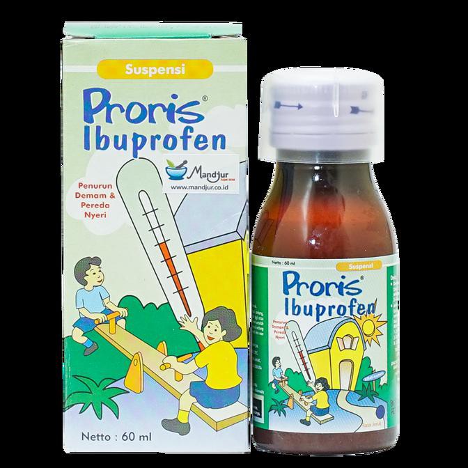 Proris (Ibuprofren) - Obat Demam Anak, Pereda Nyeri, Sakit Gigi <