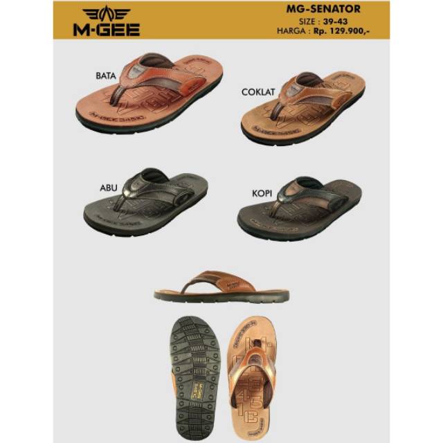 Sandal MGee M-Gee MG Senator Casual Pria Original Kualitas Premium