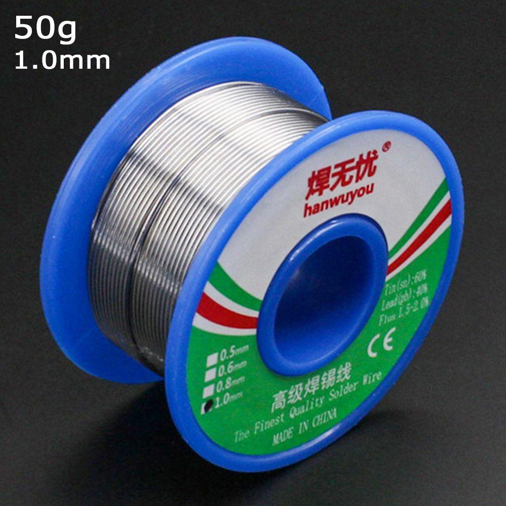 Solighter 50g Kawat Timah 1.0mm Sn/Pb Aksesori Las Timah Flux Timah