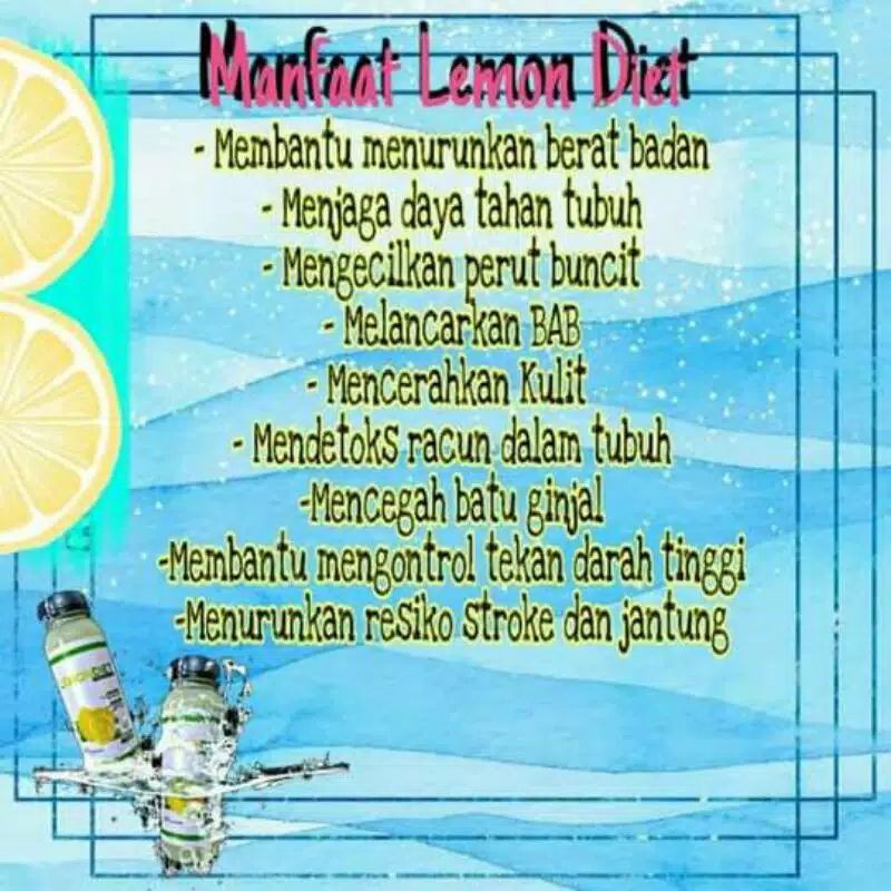 

Sari Lemon / Lemon Diet 100% Murni Dari Perasan Asli Lemon