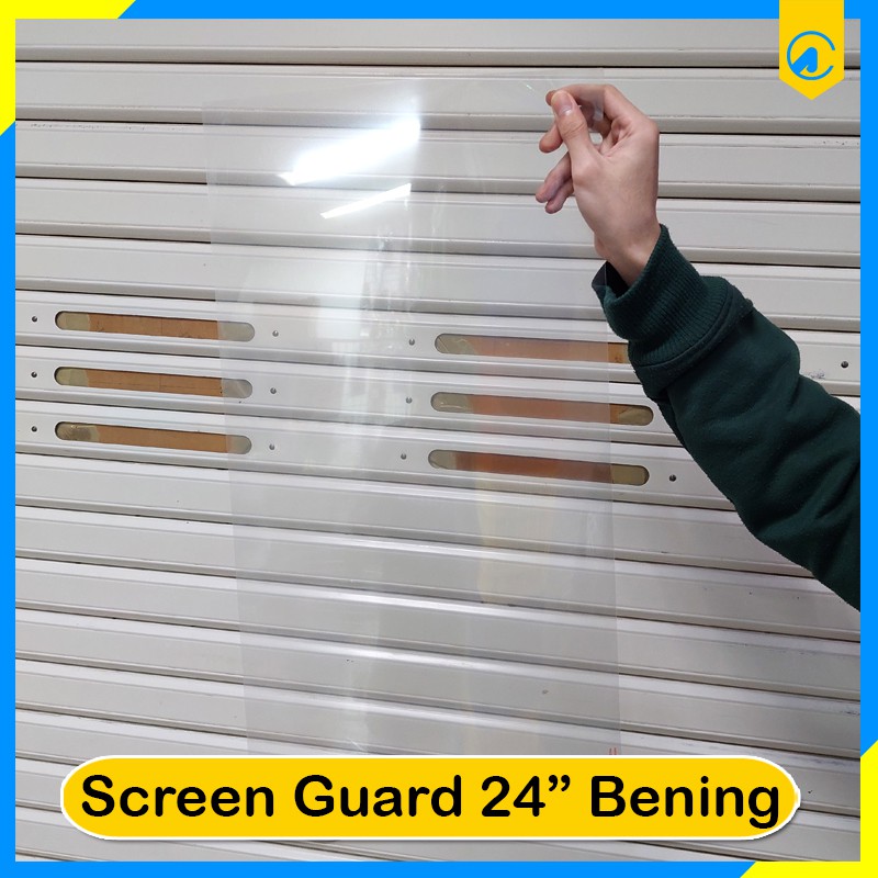 screen guard 24 inch layar monitor tv led lcd bening transparan clear