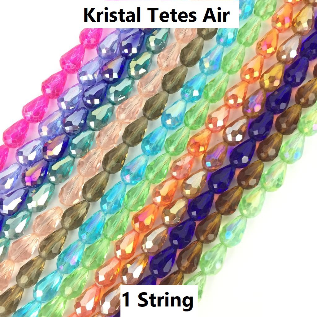 Kristal Ceko Tetes 8-10mm harga/renteng