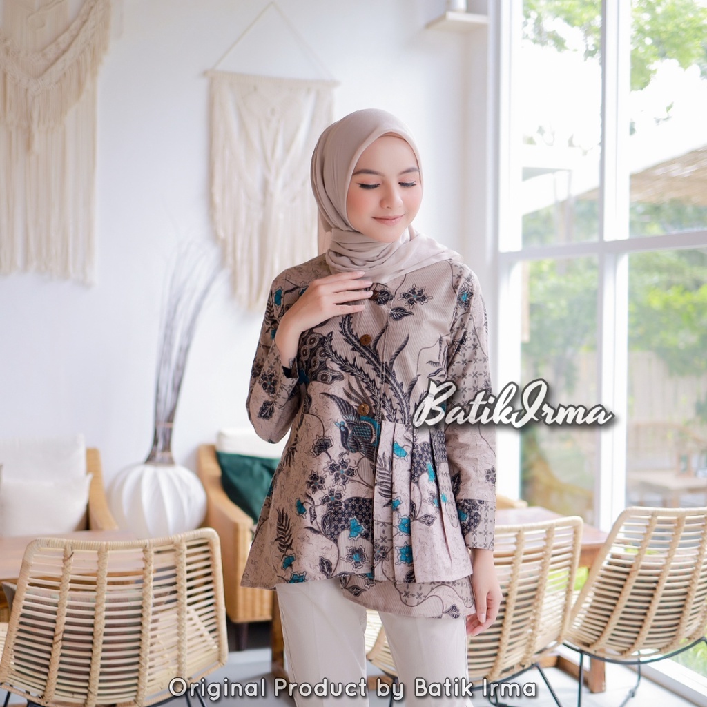 Blouse Batik Atasan Wanita Modern Blouse Batik Yasmina Batik Irma