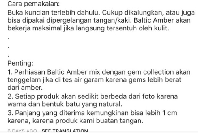 Kalung Amber Baby Carlis baby Original, sale!!