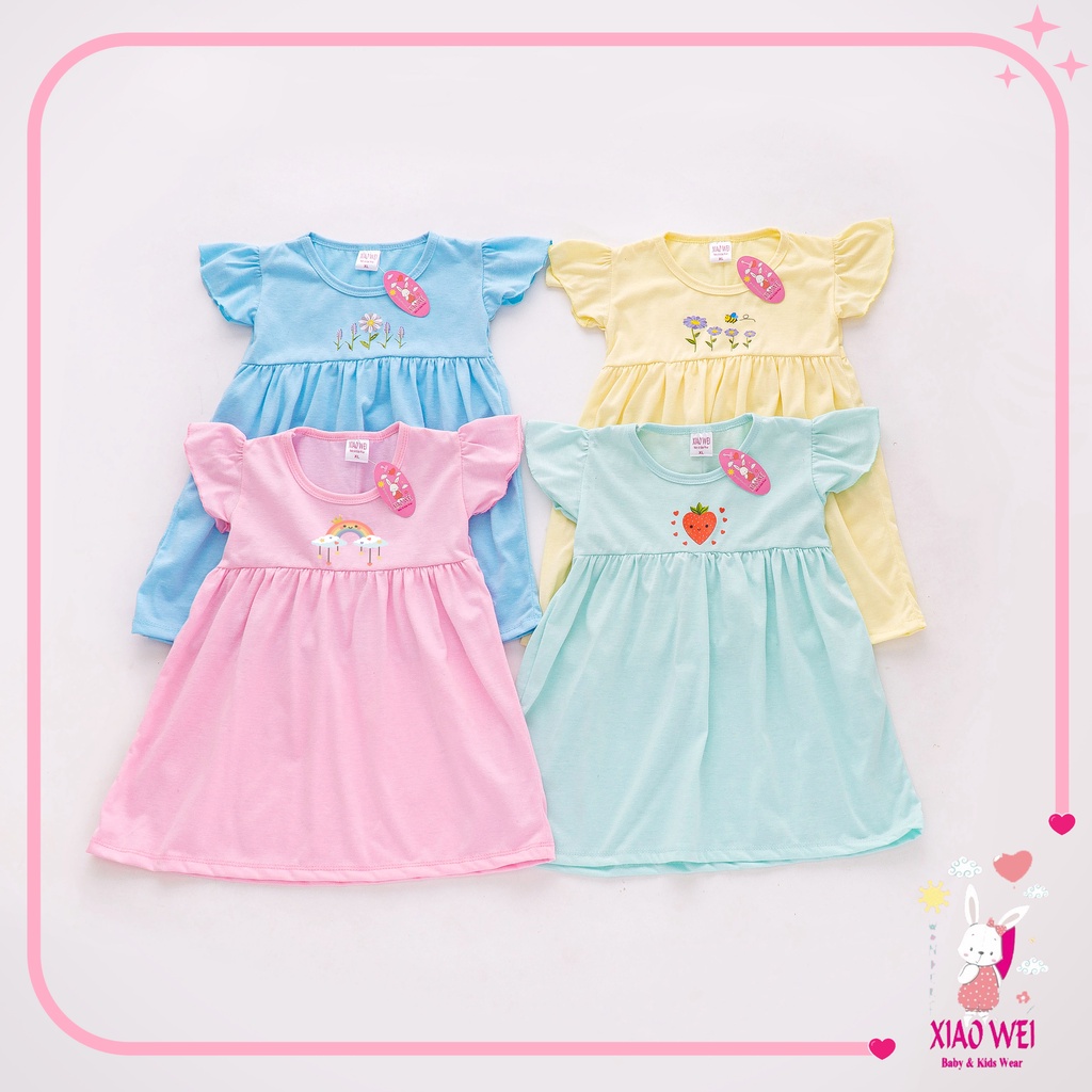 Ruffle Dress Anak Perempuan / Baju Anak Perempuan/ Dress Anak-anak / 0 - 4 Tahun