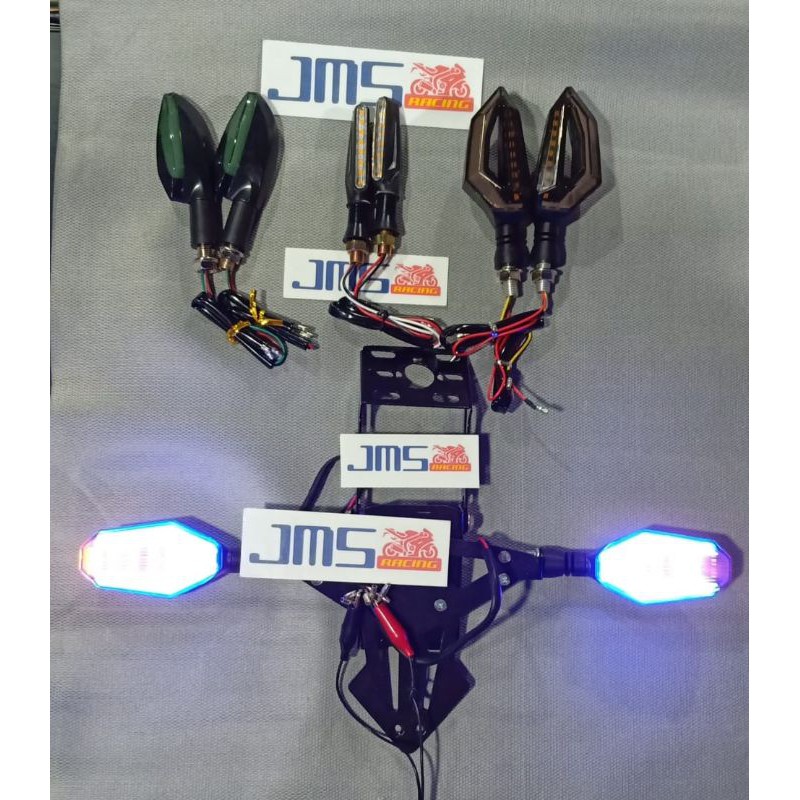 spakboard belakang model besi plus lampu sen led running universal vixion cb cbr mx king fu r15 r25