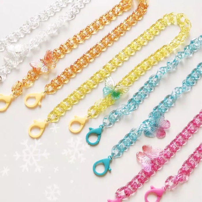 

Unik Tali Masker Mask Lanyard Strap Masker Kalung Masker Korea Crystal Bergaransi
