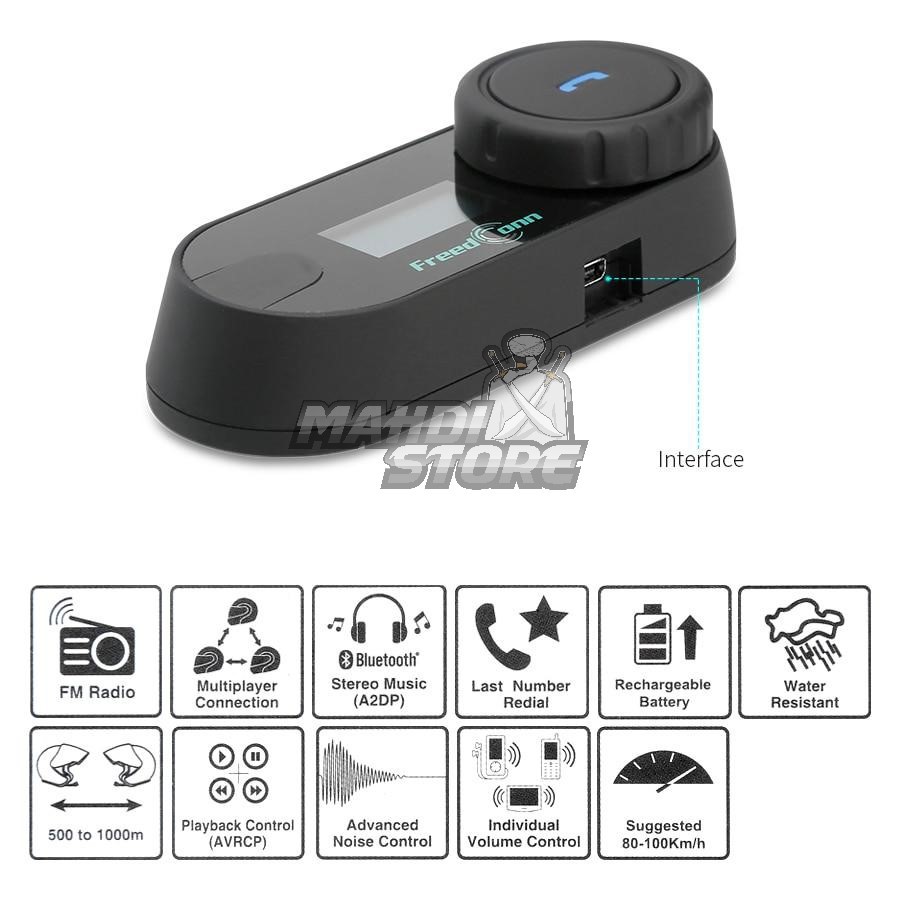 Bluetooth Intercom Helm Freedconn TCOM T-COM VB SC LCD Display Not Sena Packtalk Parani