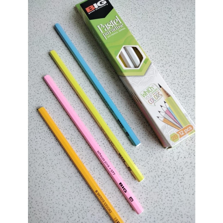 

Pensil 2B BIG warna Pastel / Pensil cute 2B