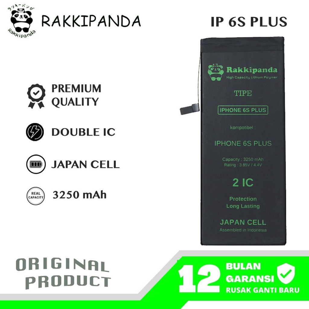 (R/K)- RakkiPanda - Ip 6S Plus Batre Batrai Baterai