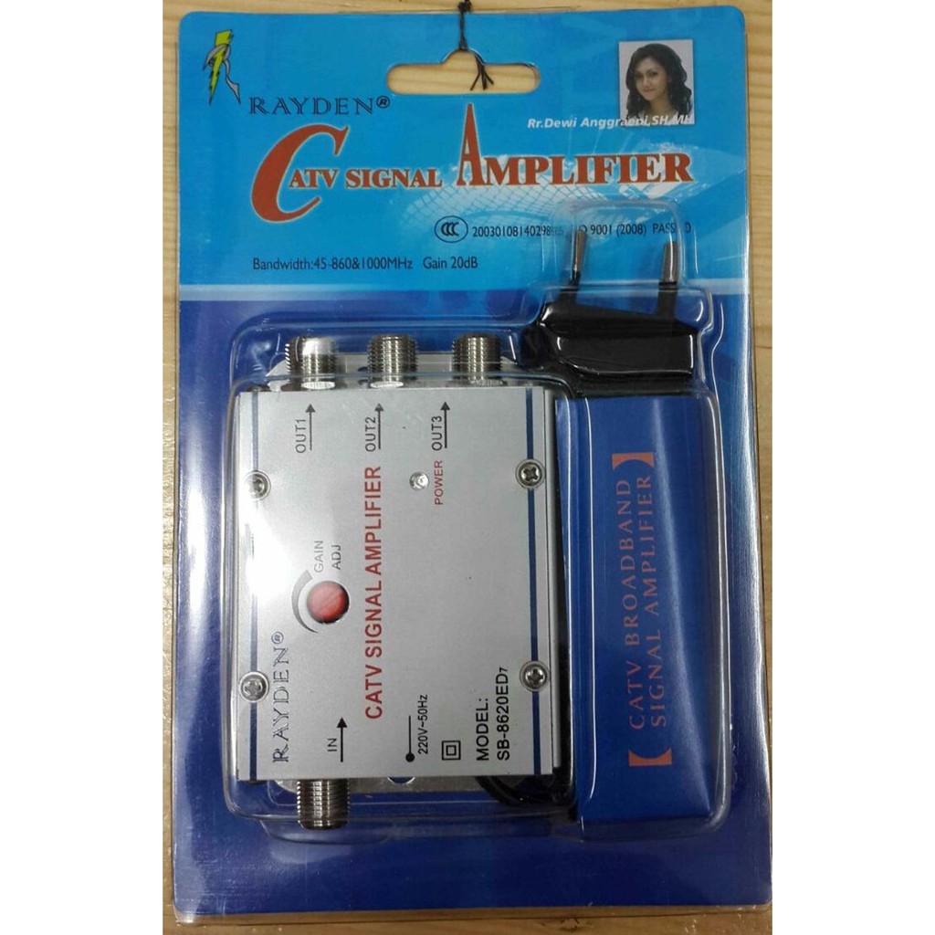 Spliter CATV Signal Amplifier  1 Antena 3 TV