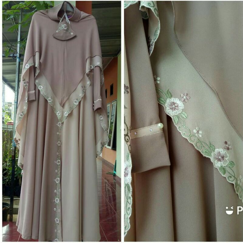 Gamis ceruti Bordir