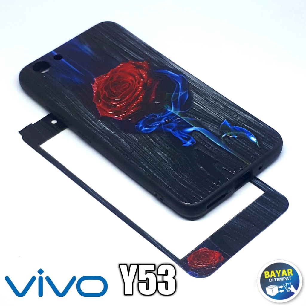 Softcase + Tempered Glass Motif Bunga For Vivo Y53