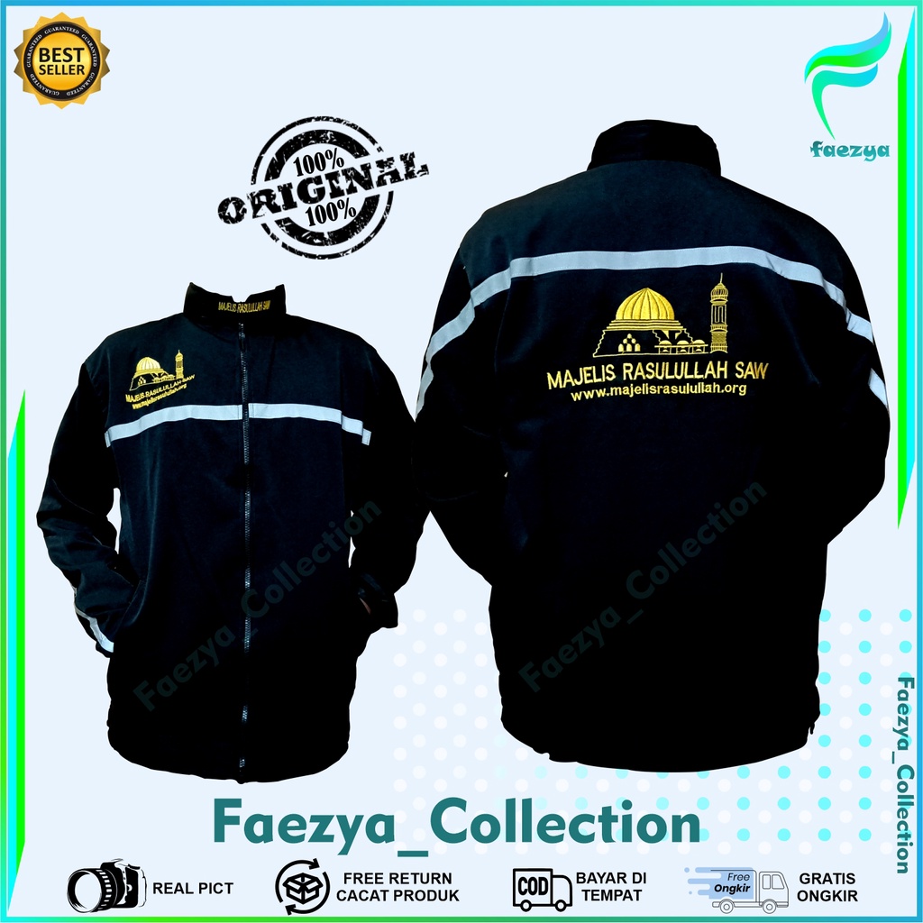 Jaket Majelis Rasulullah Saw Murah Free Ongkir, Jaket Majelis Rosulullah Saw Bahan Halus dan Nyaman.