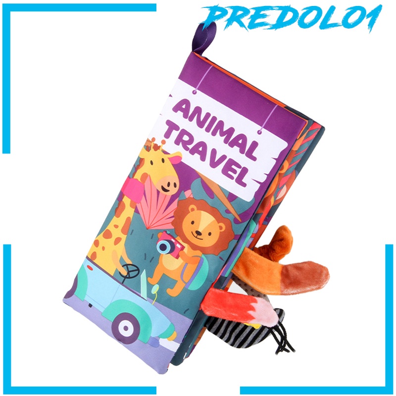 [PREDOLO1] Baby Soft Book Animal Rustling Sound Learning Teething Toy