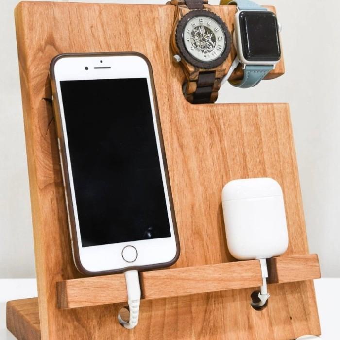 Kayu Dudukan Hp Kayu Jati Belanda Balok Sudah Costume 8X7X5Cm