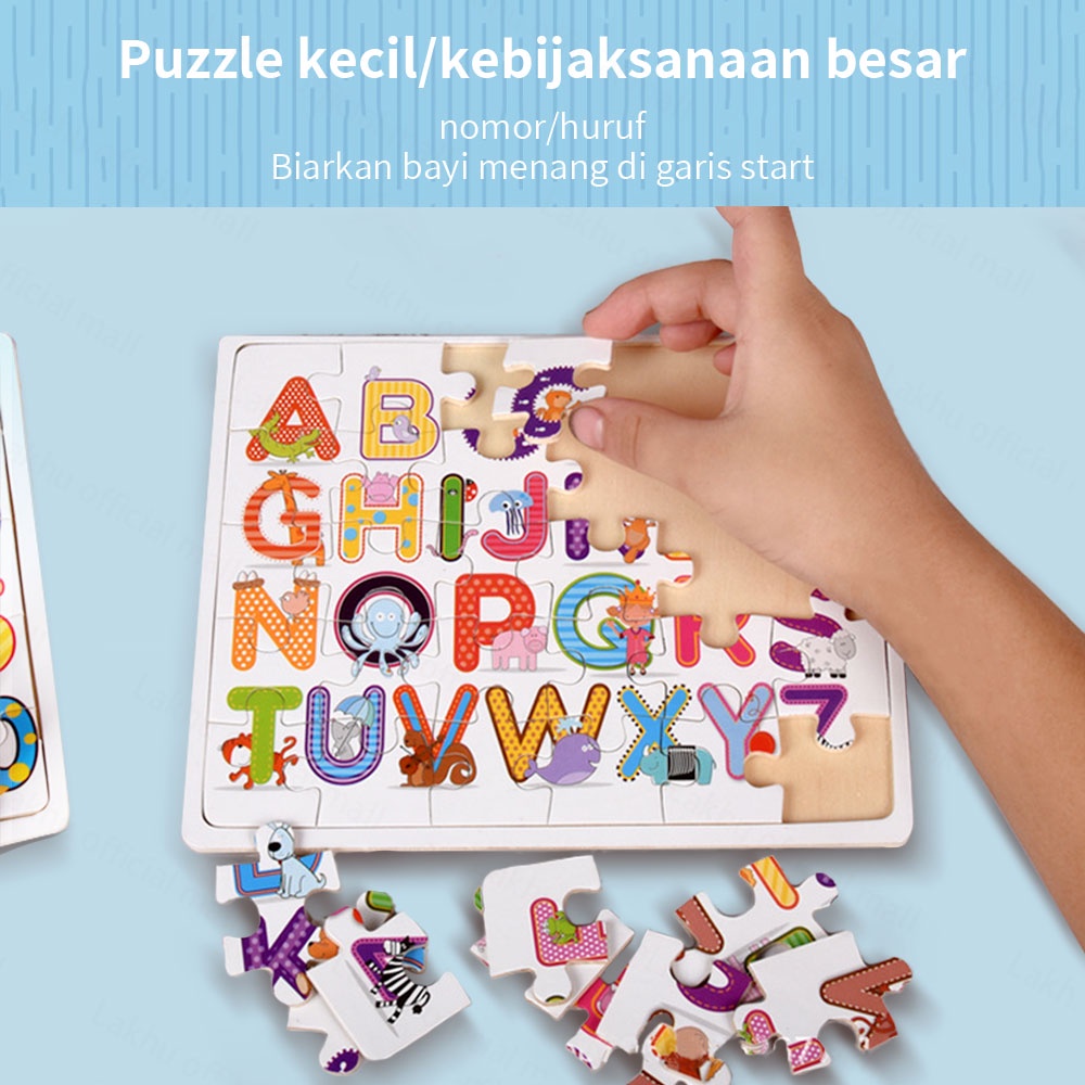 JCHO puzzle kayu mainan edukasi anak/mainan edukasi bayi anak/wooden toys