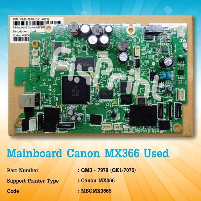 Board Printer Canon MX366- Mainboard Canon MX366- Motherboard MX366 FPS2038