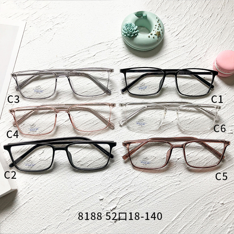 Kacamata Wanita Pria Komputer Anti Radiasi TR90 Rectangle Frame Eyeware