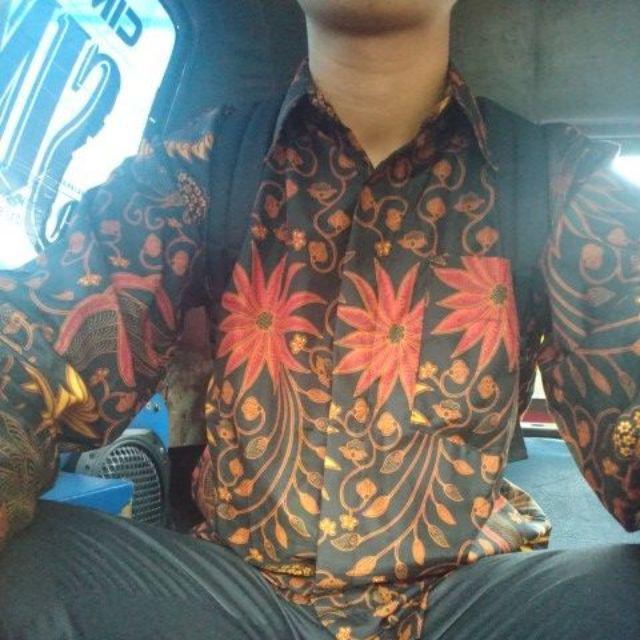 Kemeja Batik Pria Lengan Panjang Size M L Xl Xxl Bswart Batik Hrb026