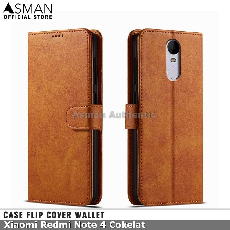 Asman Case Xiaomi Redmi Note 4 / Note 4X Leather Wallet Flip Cover Premium Edition